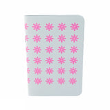 carnet pop avec des fleurs roses